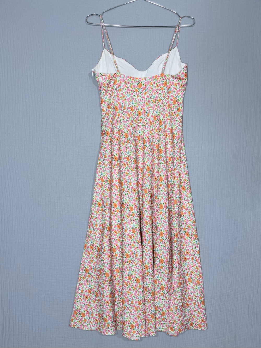 🌸 Princess Polly | Floral Midi Dress Pink Orange Cottagecore Sundress | 6 - Picture 3 of 6